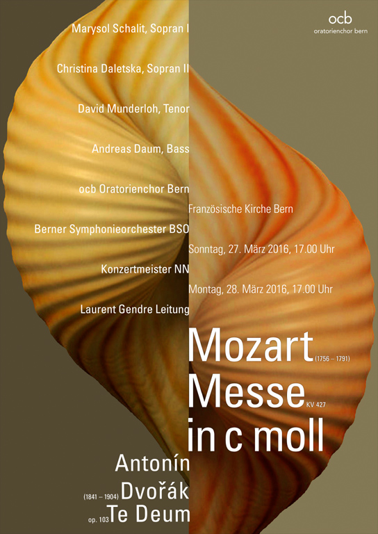 Poster by Simon Tschachtli, Oratorienchor Bern